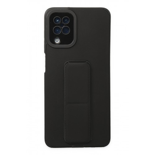 Newface Samsung Galaxy A12 Kılıf Mega Standlı Silikon - Siyah Newface Samsung Galaxy A12 Kılıf Mega Standlı Silikon - Siyah