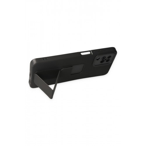 Newface Samsung Galaxy M12 Kılıf Mega Standlı Silikon - Siyah Newface Samsung Galaxy M12 Kılıf Mega Standlı Silikon - Siyah