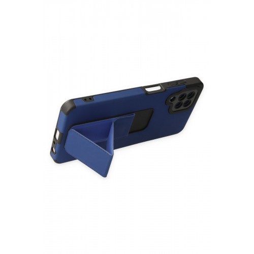 Newface Samsung Galaxy A22 Kılıf Mega Standlı Silikon - Mavi Newface Samsung Galaxy A22 Kılıf Mega Standlı Silikon - Mavi