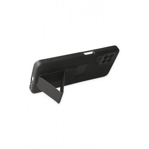 Newface Samsung Galaxy M22 Kılıf Mega Standlı Silikon - Siyah Newface Samsung Galaxy M22 Kılıf Mega Standlı Silikon - Siyah
