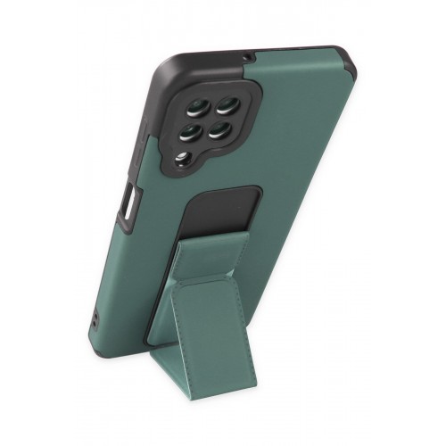 Newface Samsung Galaxy M22 Kılıf Mega Standlı Silikon - Yeşil Newface Samsung Galaxy M22 Kılıf Mega Standlı Silikon - Yeşil