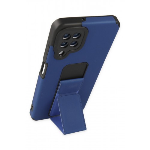 Newface Samsung Galaxy M32 Kılıf Mega Standlı Silikon - Mavi Newface Samsung Galaxy M32 Kılıf Mega Standlı Silikon - Mavi