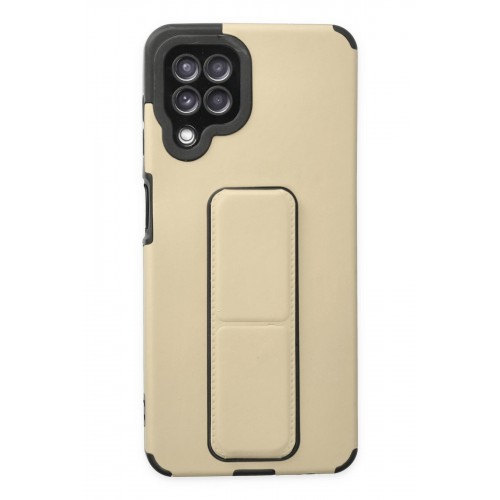Newface Samsung Galaxy M32 Kılıf Mega Standlı Silikon - Gold Newface Samsung Galaxy M32 Kılıf Mega Standlı Silikon - Gold