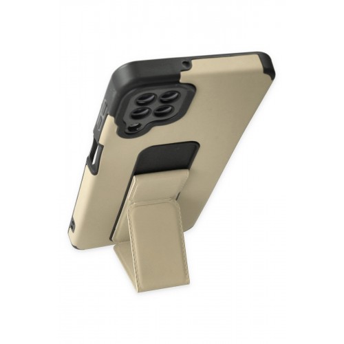 Newface Samsung Galaxy M32 Kılıf Mega Standlı Silikon - Gold Newface Samsung Galaxy M32 Kılıf Mega Standlı Silikon - Gold