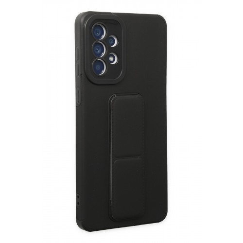 Newface Samsung Galaxy A52 Kılıf Mega Standlı Silikon - Siyah Newface Samsung Galaxy A52 Kılıf Mega Standlı Silikon - Siyah