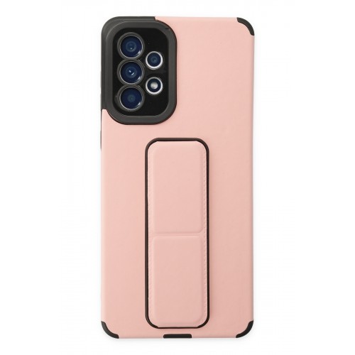 Newface Samsung Galaxy A52 Kılıf Mega Standlı Silikon - Pudra Newface Samsung Galaxy A52 Kılıf Mega Standlı Silikon - Pudra