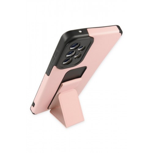 Newface Samsung Galaxy A52 Kılıf Mega Standlı Silikon - Pudra Newface Samsung Galaxy A52 Kılıf Mega Standlı Silikon - Pudra