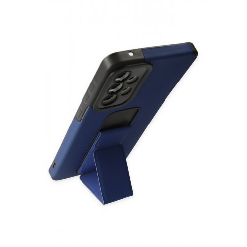 Newface Samsung Galaxy A52S Kılıf Mega Standlı Silikon - Mavi Newface Samsung Galaxy A52S Kılıf Mega Standlı Silikon - Mavi