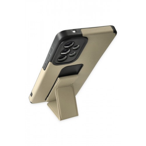 Newface Samsung Galaxy A52S Kılıf Mega Standlı Silikon - Gold Newface Samsung Galaxy A52S Kılıf Mega Standlı Silikon - Gold