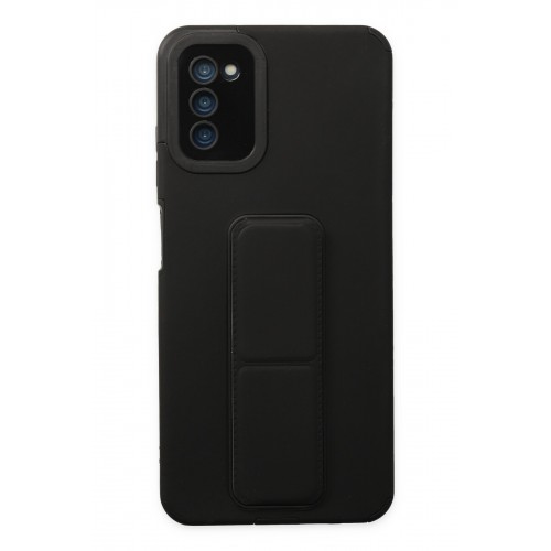Newface Samsung Galaxy A03S Kılıf Mega Standlı Silikon - Siyah Newface Samsung Galaxy A03S Kılıf Mega Standlı Silikon - Siyah