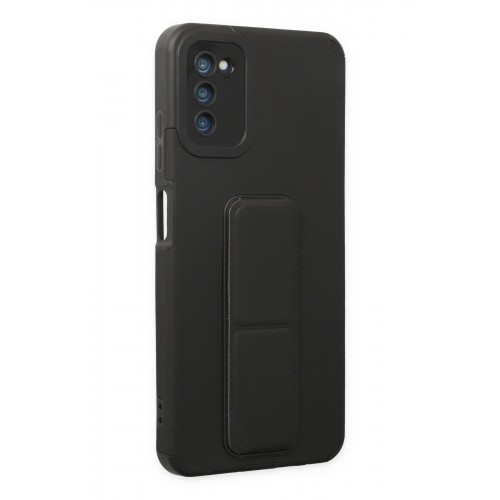 Newface Samsung Galaxy A03S Kılıf Mega Standlı Silikon - Siyah Newface Samsung Galaxy A03S Kılıf Mega Standlı Silikon - Siyah