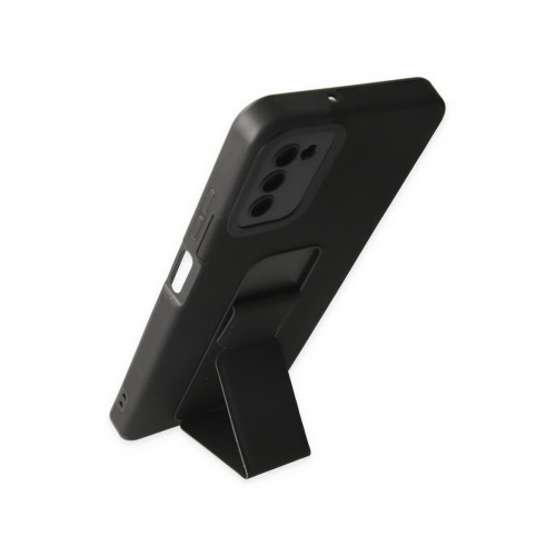 Newface Samsung Galaxy A03S Kılıf Mega Standlı Silikon - Siyah Newface Samsung Galaxy A03S Kılıf Mega Standlı Silikon - Siyah