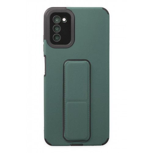 Newface Samsung Galaxy A03S Kılıf Mega Standlı Silikon - Yeşil Newface Samsung Galaxy A03S Kılıf Mega Standlı Silikon - Yeşil