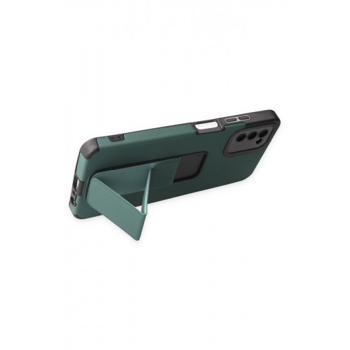 Newface Samsung Galaxy A03S Kılıf Mega Standlı Silikon - Yeşil Newface Samsung Galaxy A03S Kılıf Mega Standlı Silikon - Yeşil