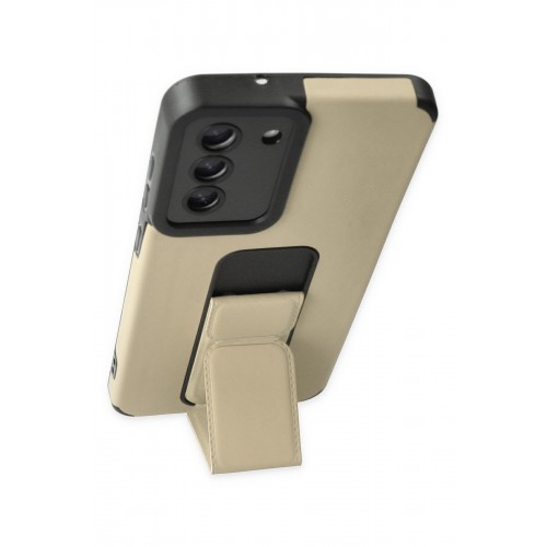 Newface Samsung Galaxy S20 FE Kılıf Mega Standlı Silikon - Gold Newface Samsung Galaxy S20 FE Kılıf Mega Standlı Silikon - Gold