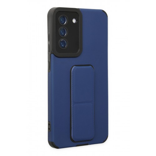 Newface Samsung Galaxy S21 FE Kılıf Mega Standlı Silikon - Mavi Newface Samsung Galaxy S21 FE Kılıf Mega Standlı Silikon - Mavi