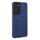 Newface Samsung Galaxy S21 FE Kılıf Mega Standlı Silikon - Mavi