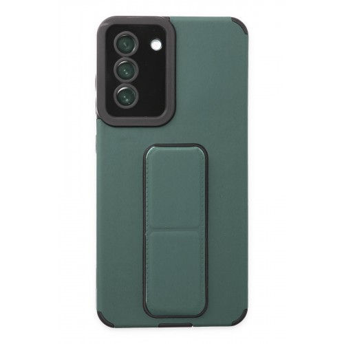 Newface Samsung Galaxy S21 FE Kılıf Mega Standlı Silikon - Yeşil Newface Samsung Galaxy S21 FE Kılıf Mega Standlı Silikon - Yeşil