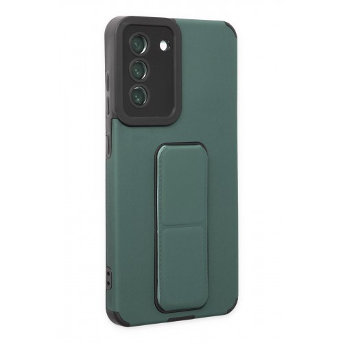 Newface Samsung Galaxy S21 FE Kılıf Mega Standlı Silikon - Yeşil Newface Samsung Galaxy S21 FE Kılıf Mega Standlı Silikon - Yeşil