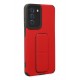 Newface Samsung Galaxy S21 FE Kılıf Mega Standlı Silikon - Kırmızı Newface Samsung Galaxy S21 FE Kılıf Mega Standlı Silikon - Kırmızı