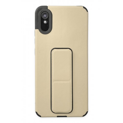 Newface Xiaomi Redmi 9A Kılıf Mega Standlı Silikon - Gold Newface Xiaomi Redmi 9A Kılıf Mega Standlı Silikon - Gold