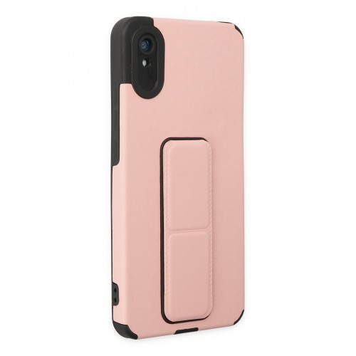 Newface Xiaomi Redmi 9A Kılıf Mega Standlı Silikon - Pudra Newface Xiaomi Redmi 9A Kılıf Mega Standlı Silikon - Pudra