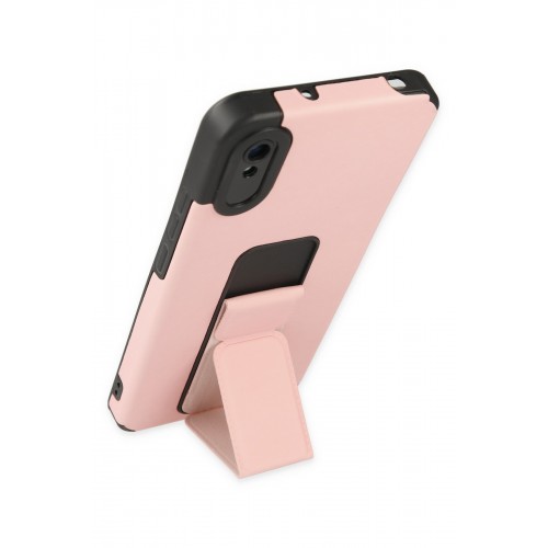 Newface Xiaomi Redmi 9A Kılıf Mega Standlı Silikon - Pudra Newface Xiaomi Redmi 9A Kılıf Mega Standlı Silikon - Pudra