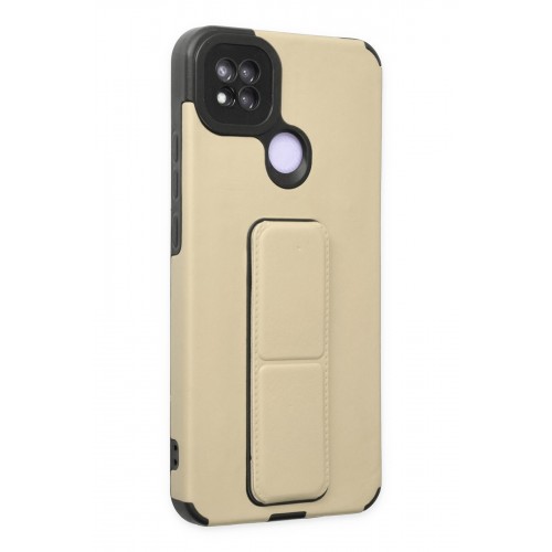 Newface Xiaomi Redmi 9C Kılıf Mega Standlı Silikon - Gold Newface Xiaomi Redmi 9C Kılıf Mega Standlı Silikon - Gold