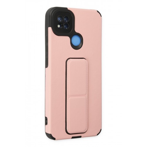 Newface Xiaomi Redmi 9C Kılıf Mega Standlı Silikon - Pudra Newface Xiaomi Redmi 9C Kılıf Mega Standlı Silikon - Pudra