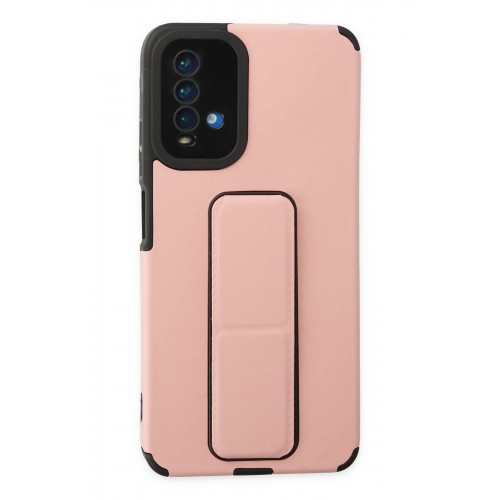 Newface Xiaomi Redmi 9T Kılıf Mega Standlı Silikon - Pudra Newface Xiaomi Redmi 9T Kılıf Mega Standlı Silikon - Pudra