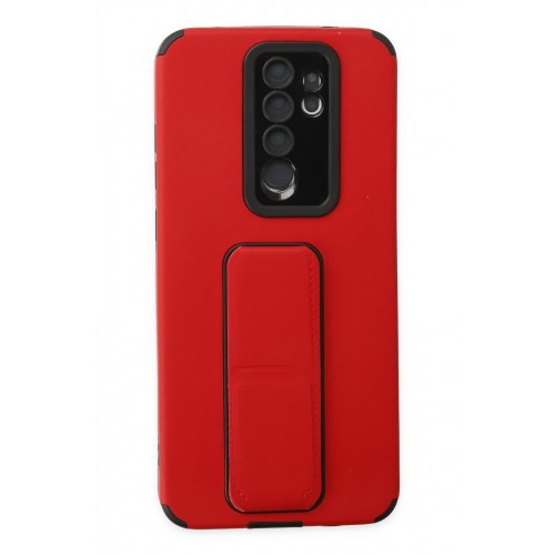 Newface Xiaomi Redmi Note 8 Pro Kılıf Mega Standlı Silikon - Kırmızı Newface Xiaomi Redmi Note 8 Pro Kılıf Mega Standlı Silikon - Kırmızı