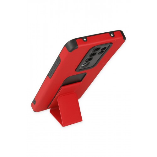 Newface Xiaomi Redmi Note 8 Pro Kılıf Mega Standlı Silikon - Kırmızı Newface Xiaomi Redmi Note 8 Pro Kılıf Mega Standlı Silikon - Kırmızı