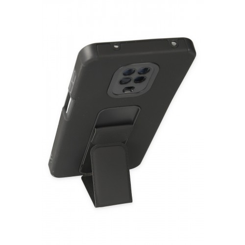 Newface Xiaomi Redmi Note 9 Pro Kılıf Mega Standlı Silikon - Siyah Newface Xiaomi Redmi Note 9 Pro Kılıf Mega Standlı Silikon - Siyah