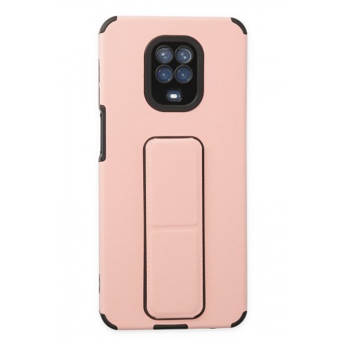 Newface Xiaomi Redmi Note 9 Pro Kılıf Mega Standlı Silikon - Pudra Newface Xiaomi Redmi Note 9 Pro Kılıf Mega Standlı Silikon - Pudra