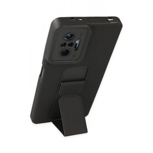 Newface Xiaomi Redmi Note 10 Pro Kılıf Mega Standlı Silikon - Siyah Newface Xiaomi Redmi Note 10 Pro Kılıf Mega Standlı Silikon - Siyah