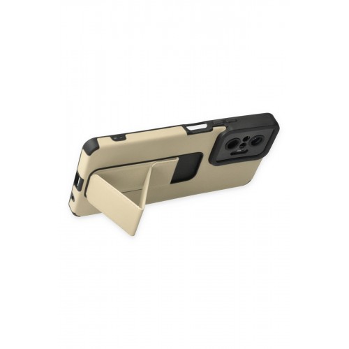 Newface Xiaomi Redmi Note 10 Pro Kılıf Mega Standlı Silikon - Gold Newface Xiaomi Redmi Note 10 Pro Kılıf Mega Standlı Silikon - Gold