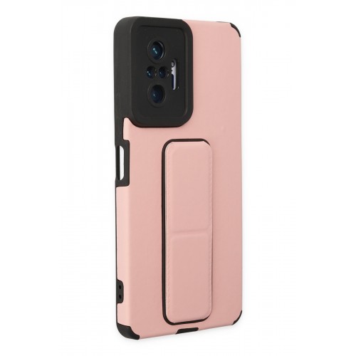 Newface Xiaomi Redmi Note 10 Pro Kılıf Mega Standlı Silikon - Pudra Newface Xiaomi Redmi Note 10 Pro Kılıf Mega Standlı Silikon - Pudra