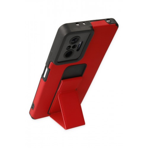 Newface Xiaomi Redmi Note 10 Pro Kılıf Mega Standlı Silikon - Kırmızı Newface Xiaomi Redmi Note 10 Pro Kılıf Mega Standlı Silikon - Kırmızı