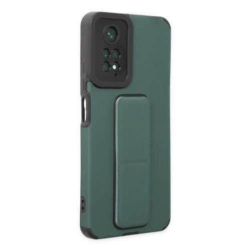 Newface Xiaomi Redmi Note 11 Kılıf Mega Standlı Silikon - Yeşil Newface Xiaomi Redmi Note 11 Kılıf Mega Standlı Silikon - Yeşil