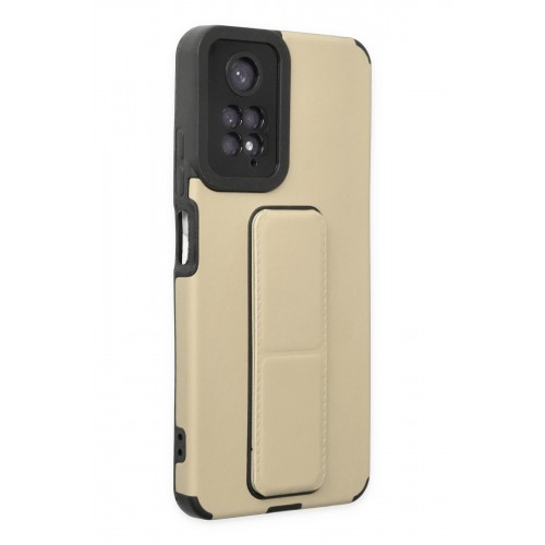 Newface Xiaomi Redmi Note 11 Kılıf Mega Standlı Silikon - Gold Newface Xiaomi Redmi Note 11 Kılıf Mega Standlı Silikon - Gold