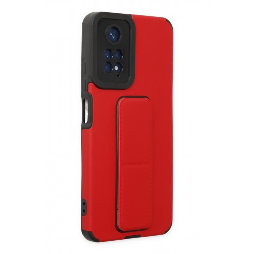 Newface Xiaomi Redmi Note 11 Kılıf Mega Standlı Silikon - Kırmızı Newface Xiaomi Redmi Note 11 Kılıf Mega Standlı Silikon - Kırmızı