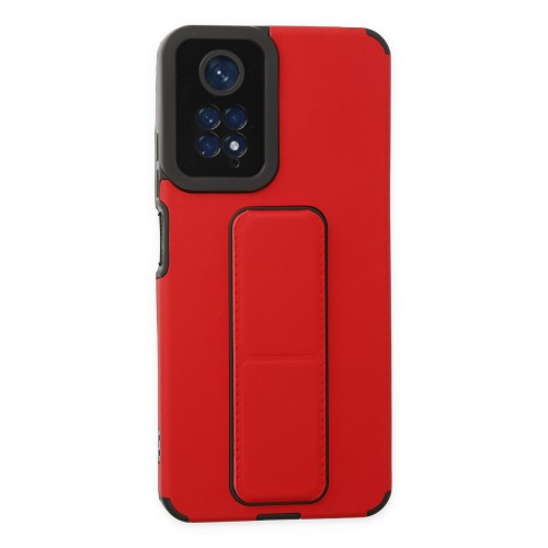 Newface Xiaomi Redmi Note 11S Kılıf Mega Standlı Silikon - Kırmızı Newface Xiaomi Redmi Note 11S Kılıf Mega Standlı Silikon - Kırmızı
