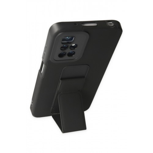 Newface Xiaomi Redmi 10 Kılıf Mega Standlı Silikon - Siyah Newface Xiaomi Redmi 10 Kılıf Mega Standlı Silikon - Siyah