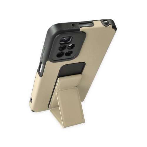 Newface Xiaomi Redmi 10 Kılıf Mega Standlı Silikon - Gold Newface Xiaomi Redmi 10 Kılıf Mega Standlı Silikon - Gold