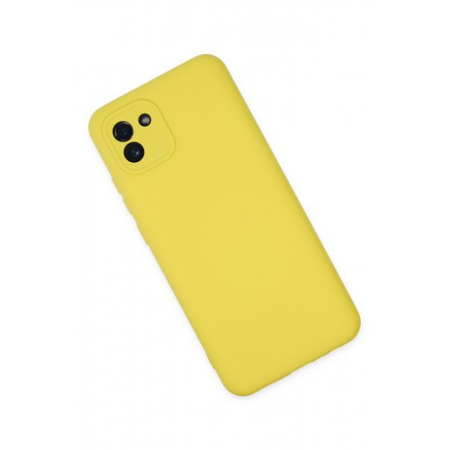 Newface Samsung Galaxy A03 Kılıf Nano içi Kadife Silikon - Sarı Newface Samsung Galaxy A03 Kılıf Nano içi Kadife Silikon - Sarı