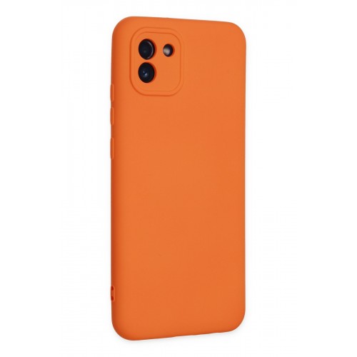 Newface Samsung Galaxy A03 Kılıf Nano içi Kadife Silikon - Turuncu Newface Samsung Galaxy A03 Kılıf Nano içi Kadife Silikon - Turuncu