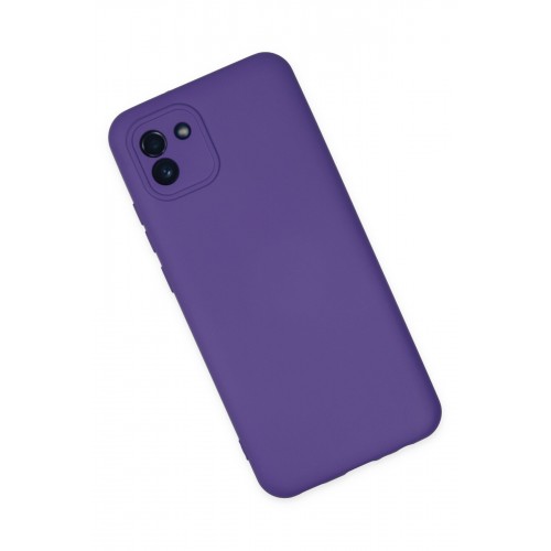 Newface Samsung Galaxy A03 Kılıf Nano içi Kadife Silikon - Mor Newface Samsung Galaxy A03 Kılıf Nano içi Kadife Silikon - Mor