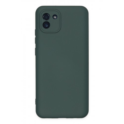 Newface Samsung Galaxy A03 Kılıf Nano içi Kadife Silikon - Koyu Yeşil Newface Samsung Galaxy A03 Kılıf Nano içi Kadife Silikon - Koyu Yeşil