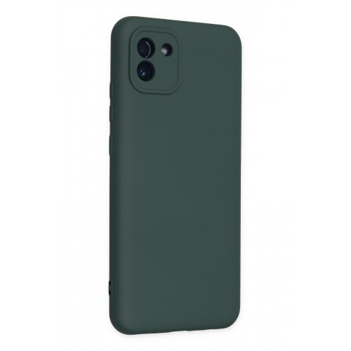 Newface Samsung Galaxy A03 Kılıf Nano içi Kadife Silikon - Koyu Yeşil Newface Samsung Galaxy A03 Kılıf Nano içi Kadife Silikon - Koyu Yeşil