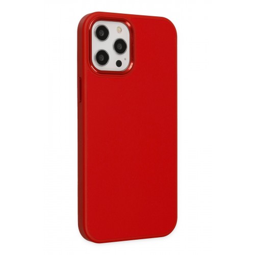 Newface iPhone 12 Pro Max Kılıf Asya Deri Silikon - Kırmızı Newface iPhone 12 Pro Max Kılıf Asya Deri Silikon - Kırmızı